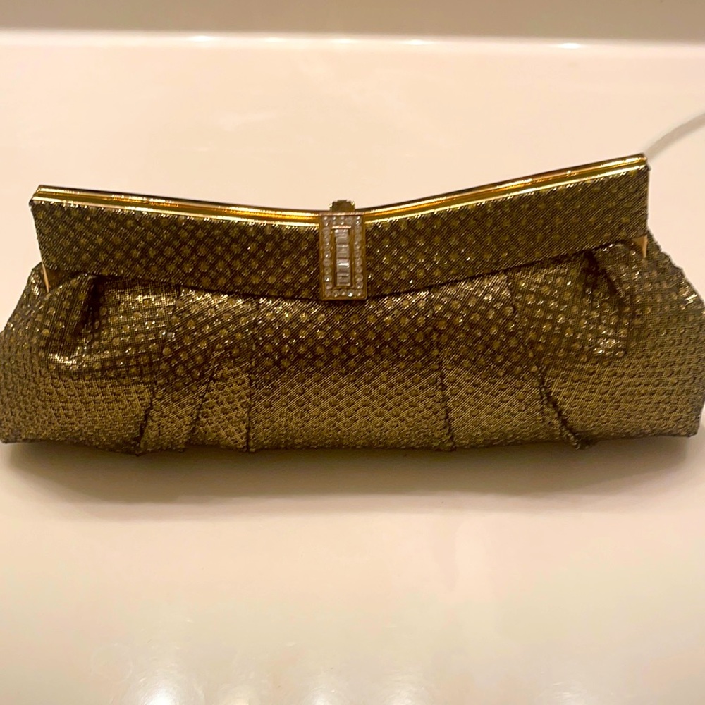 Gold Nite Bags Clutch with straps